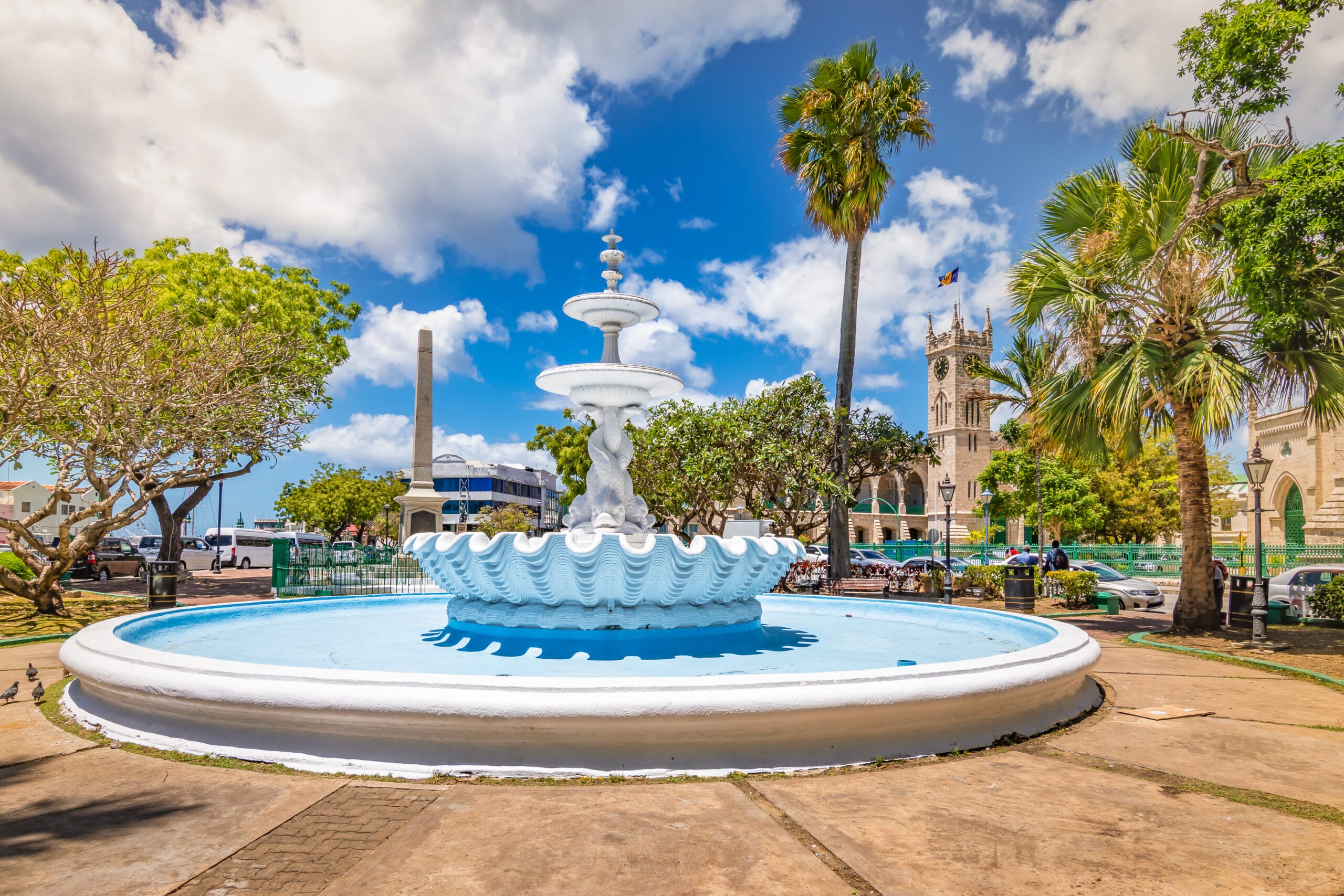 Fountain in city centre of Bridgetown, Barbados
